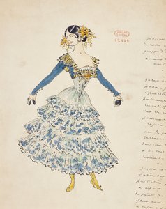 Carmen, kostymskiss av Marcel Multzer (1866-1937) för akt II av Carmen, av Georges Bizet (1838-1875)