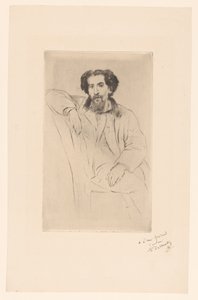 Porträtt av Henri Charles Guérard av Marcellin Gilbert Desboutin (signed by artist)
