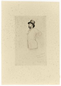 Edgar Degas, stående av Marcellin Gilbert Desboutin