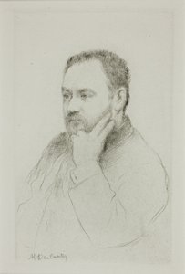 Porträtt av Emile Zola av Marcellin Gilbert Desboutin