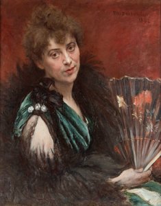 Kvinna med fläkt, 1892.