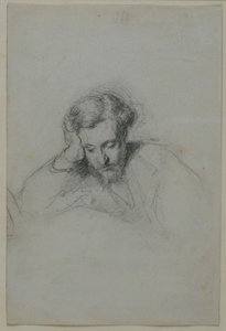 Porträtt av poeten Heinrich Heine 1797-1856, 1853 av Marcellin Gilbert Desboutins