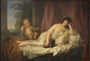 Polska:  Portret aktorki Anny Lampel Porträtt av skådespelerskan Anna Lampel av Marcello Bacciarelli