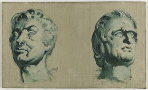 Skiss till Salon des Sciences på Hôtel de Ville i Paris: Cuvier - Lavoisier, 1890 (olja på duk, kartong) av Marchal Marchal