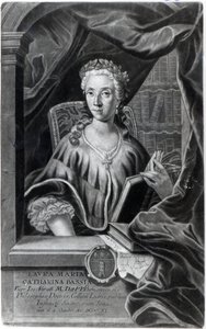 Laura Maria Caterina Bassi, graverad av Johann Jakob Haid
