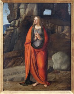 Ångerfulla Sankt Magdalena, målning av Marco Basaiti (ca 1470-efter 1530). Fotografi, KIM Youngtae, Lyon, Museum of Fine Arts i Lyon.