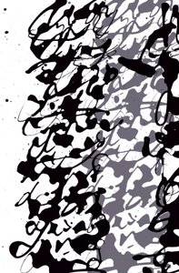 Asemic Writing, 2014 (bläck på papper) av Marco Campedelli
