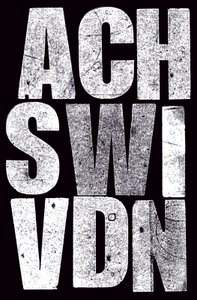 Letters, 2014 (trätypografi på svart papper) av Marco Campedelli