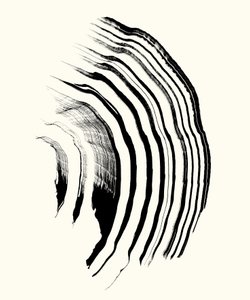 Vibration_01, 2023 (tusch på papper) av Marco Campedelli