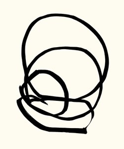 Vibration_02, 2023 (tusch på papper) av Marco Campedelli