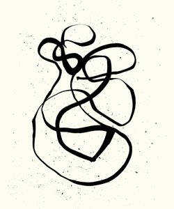 Vibration_03, 2023 (tusch på papper) av Marco Campedelli