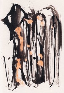 Wabi Sabi, 2018 (tusch och blekmedel på papper) av Marco Campedelli