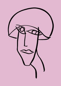 Kvinna, 2019 (tusch på papper) av Marco Campedelli