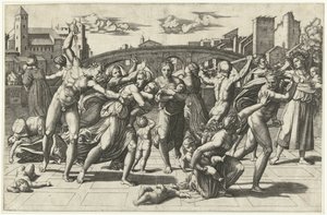 Barnmord i Betlehem av Marco Dente (possibly)