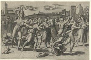 Barnmord i Betlehem av Marco Dente (possibly)