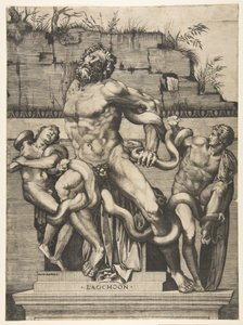 Laocoön och hans söner attackeras av ormar, ca. 1515-27.
