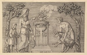 The Mirror of Roman Magnificence: The Sacrifice of a Ram, 1500-talet. av Marco Dente
