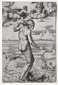 Venus födelse, ca. 1516. av Marco Dente