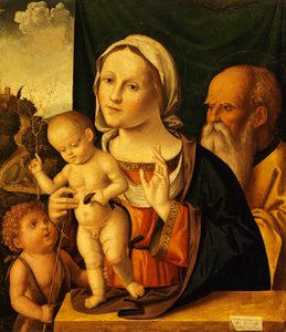 Heligt samtal, av Marco Palmezzano (ca 1459-1539), 52x61 cm