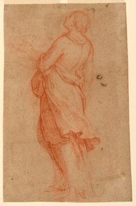 Teckning, En ung kvinna (Maria Magdalena under korset), 1550-75