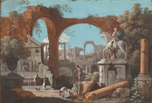En Capriccio av romerska ruiner
