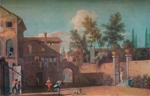 Gården till en italiensk villa, c1700 1935