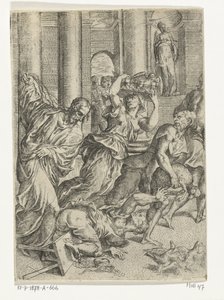 Kristus driver ut växlare från templet av Marco dell