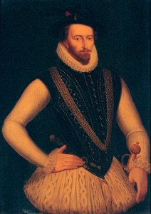 Porträtt av Sir Walter Raleigh, 1595
