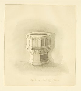 Typsnitt i Redcliffe Church (penna och akvarell på papper) av Marcus H. Homes