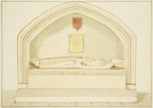 Monument av Robert, Earl of Gloucester, i South Aisle of St James