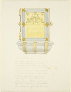 Väggmålningstavla av Alderman R. Kitchin (penna och akvarell på papper) av Marcus H. Homes