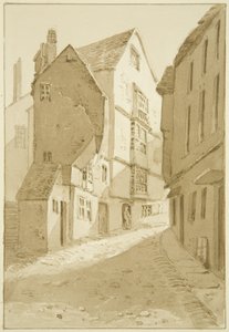 Steep Street (penna och akvarell på papper)
