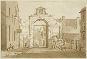 Temple Gate (penna och akvarell på papper) av Marcus H. Homes