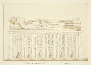 Tomb of Abbot Knowles, i Bristol Cathedral (penna och akvarell på papper) av Marcus H. Homes