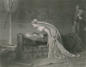 Lear och Cordelia, kung Lear av Marcus Stone