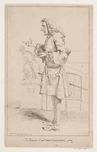 "Karikatyrernas berömda Cavre". Porträtt av Pier Leone Ghezzi (1674-1755)