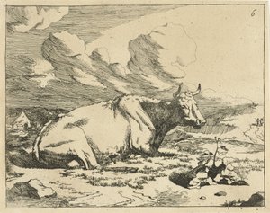 Liggande ko, i profil Cows and Bulls (serietitel)