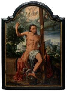 Triumphant Christ (olja på panel) av Marcus the Elder Gheeraerts