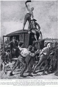 John Wilkes frisläppt av Londonmaffian av Margaret (after) Dovaston