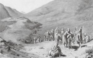 Migration av sumeriska stammar (litografi) av Margaret (after) Dovaston