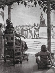 Nyårsdagen i Babylon, 680 f.Kr (litografi)