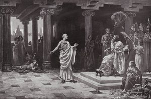 Solon vid Krösus hov (litografi) av Margaret (after) Dovaston