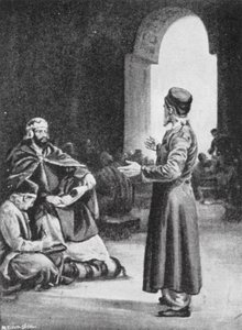 Vologeses III övervakar insamlingen av Pehlevi Avesta, 160 e.Kr (litografi) av Margaret (after) Dovaston
