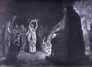 Ett feniciskt offer till Moloch (litografi) av Margaret Dovaston