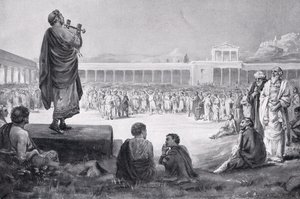 Neros turné i Grekland år 66 e.Kr., illustration från "Hutchinson