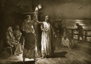 "Strike, but hear me", illustration från "Hutchinson