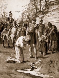 S:t Albans martyrium, ca 303, illustration från "Hutchinson