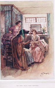 The Gipsy berättar sin förmögenhet, illustration från 