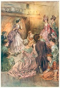 The Vicar of Wakefield av Oliver Goldsmith (färglitografi)