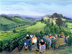 Landskap i Chianti (olja på duk)